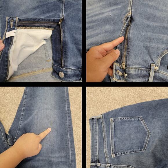 Classic Loft the curvy kick crop bootcut jeans sz 12/31 High rise blue. jean - Picture 11 of 12